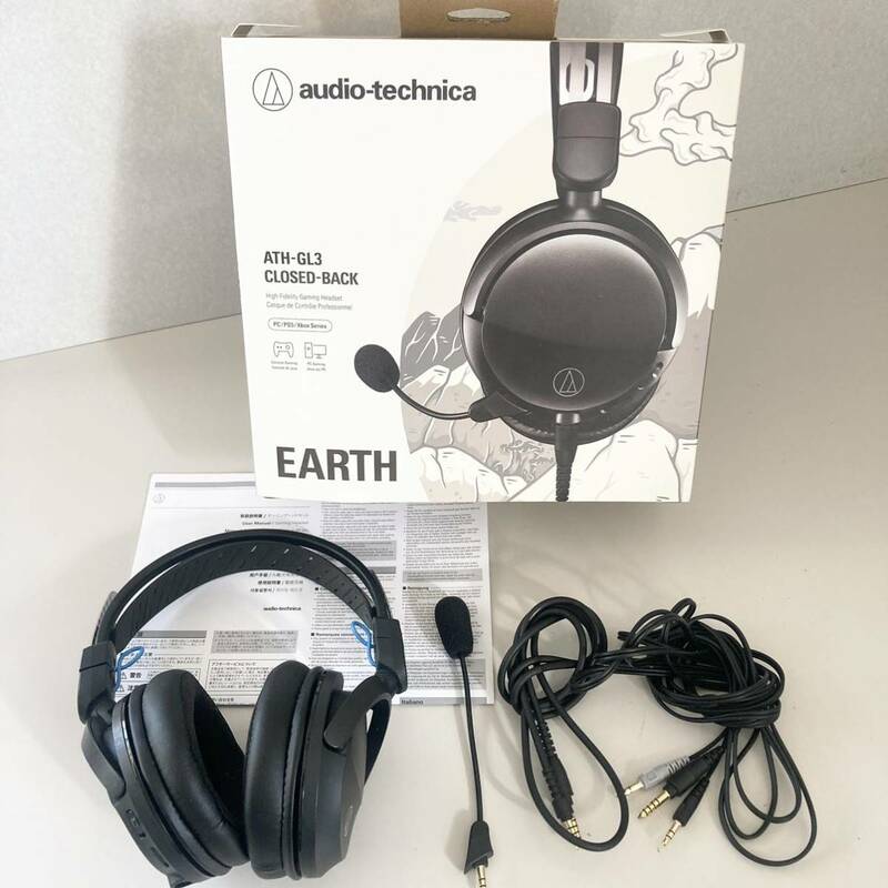 オーディオテクニカ ATH-GL3 ゲーミングヘッドセット ブラック audio-technica EARTH