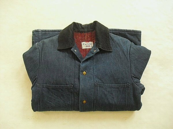 Carter's denim blanket chore coat（1960s）カータース　デニム　ブランケット　チョアコート　カバーオール　美品　ヴィンテージ　未洗い