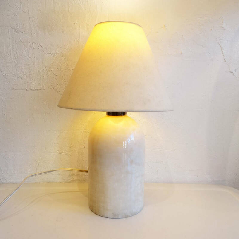 ★80s 「LA BLANCHE」 marble vintage table light