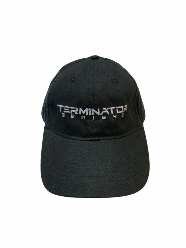 レア TERMINATOR CAP GENISYS 2015 ターミネーター BLACKキャップ 帽子 ブラック アーノルド シュワルツェネッガー MOVIE 映画