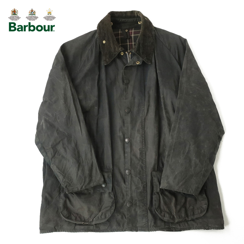 91'sイングランド製 Barbour BEAUFORT オイルドジャケット ネイビー C46