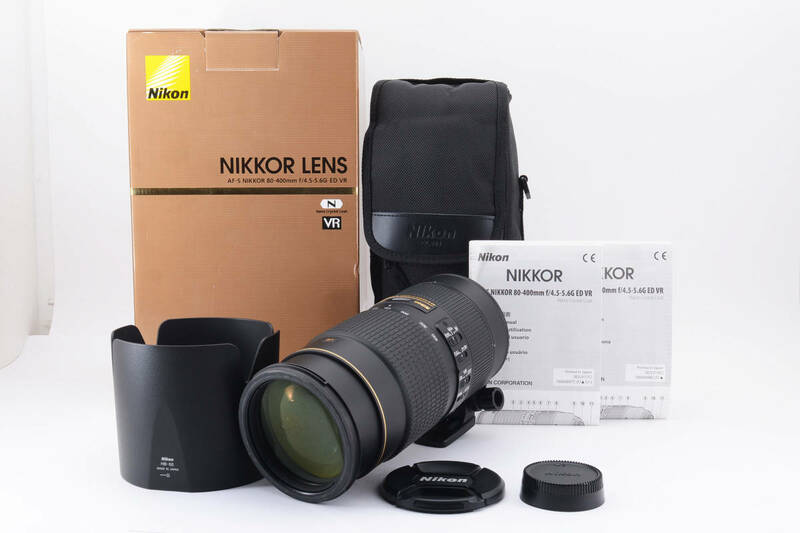 ★美品★ニコン Nikon AF-S NIKKOR 80-400mm F4.5-5.6G ED VR ★元箱・ソフトケース付属★ LL5500#703