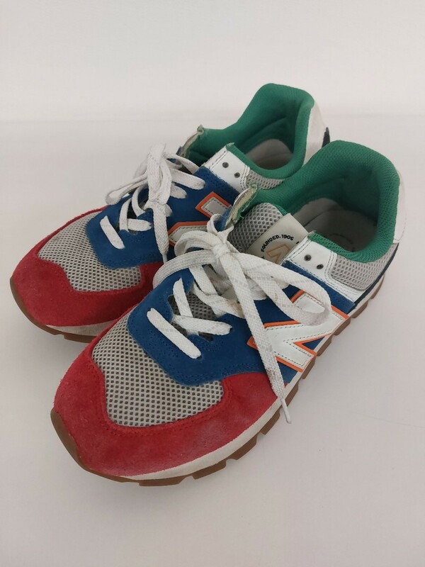 11545　NEW BALANCE ニューバランス マルチカラー ローカットスニーカー 26cm スウェード/ML574DRY USED品