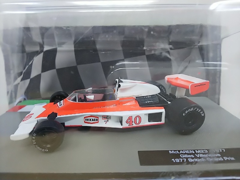 ■ デアゴスティーニ 1/43 McLaren M23 - 1977 Gilles Villeneuve 1977 British Grand Prix マクラーレン F1レーシングミニカー