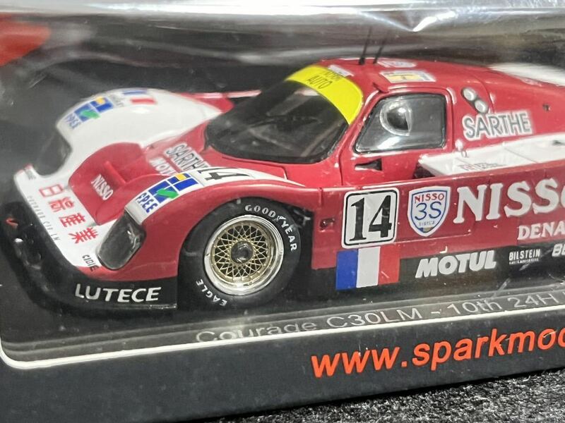 spark 1/43 NISSO Courage C30LM #14 D.Bel_P.Fabre_L.Robert 1993 Le Mans 11th S3662 日綜産業