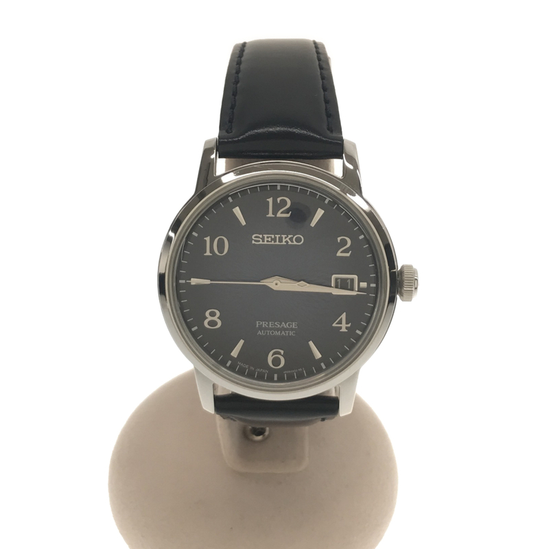 質屋 腕時計 セイコー SEIKO プレサージュ PRESAGE 4R35-04A0 自動巻き デイト AT ネイビー 21s593-1 みいち質店