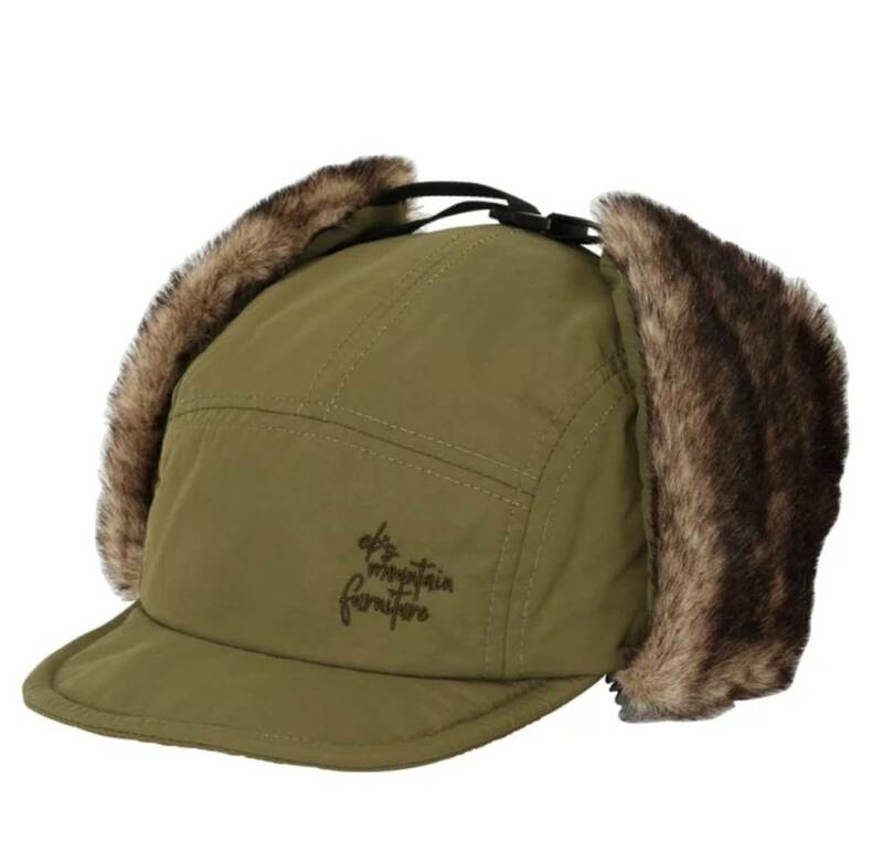 eb's/エビス FUR CAP/ファーキャップ OLIVE/オリーブ 耳付きキャップ