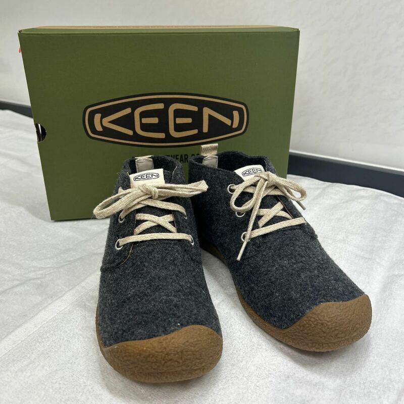 ★KEEN メンズ MOSEY CHUKKA 《品番 1026807》チャコールグレーフェルト／バーチ＜26.0cm対応サイズ＞A★