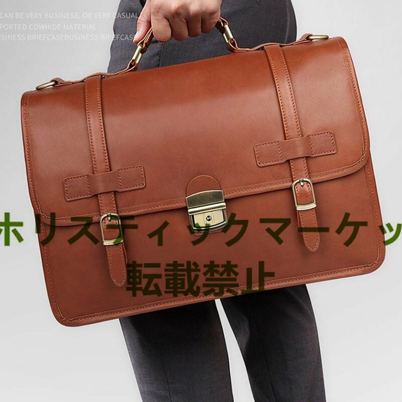 良い品質☆ 栃木レザー 本革 メンズ ビジネスバッグ 鞄ハンドバッグ ハンドバッグ ヌメ革 多機能