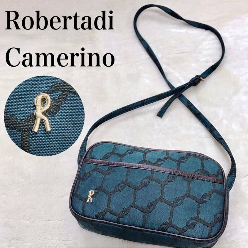美品 Roberta di Camerino カメラバッグ ショルダーバッグ ロベルタディカメリーノ クロスボディ 斜め掛け