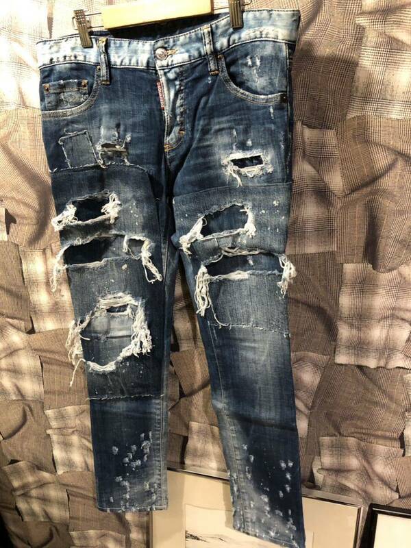 ① DSQUARED2 ディースクエアード SLIM JEAN スリム ジーンズ S71LB0269 S30342 2017年 サイズ44 インディゴ　FK