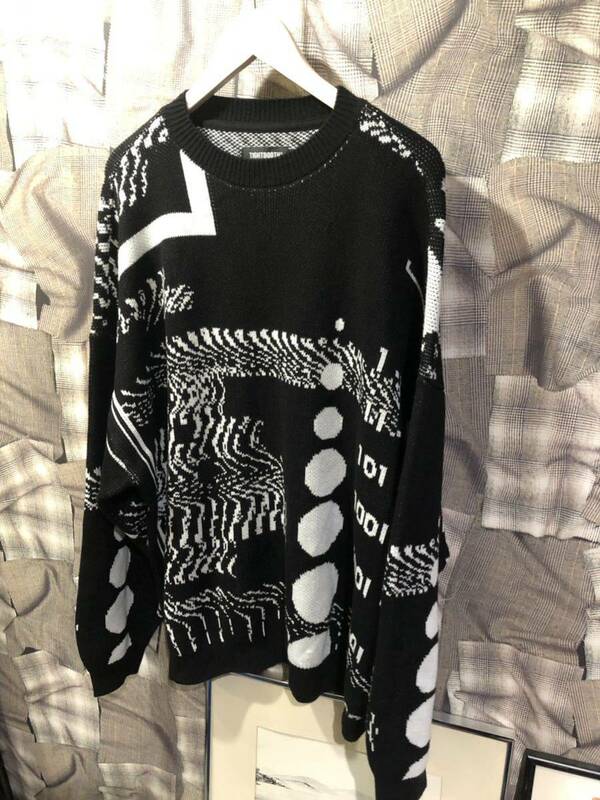 TIGHTBOOTH タイトブース COVID-19 KNIT SWEATER ニット セーター サイズXL ブラック　FK