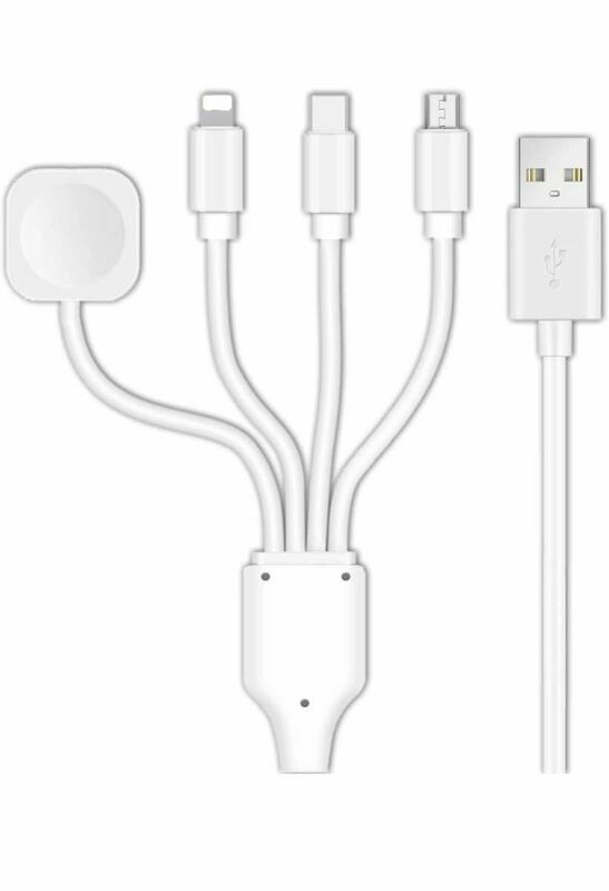 ライトニングUSBケーブル Apple Watch充電器 アップルウォッチ充電ケーブル ワイヤレス充電 磁気充電 USBコネクタ 4in1 typeC セール限定