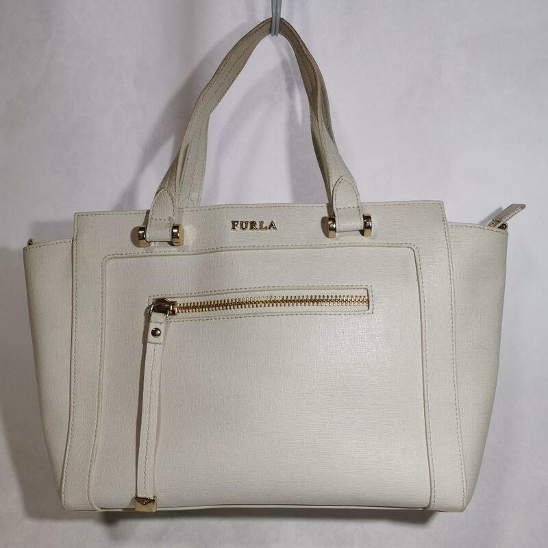 フルラ FURLA 2way ショルダー＆ハンドバッグ ホワイト USED美品