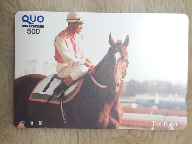 JRA 競馬 QUOカード 500　名馬 テンポイント　未使用　流星の貴公子　JRAの殿堂入り　鹿戸 明騎手　ウマ娘
