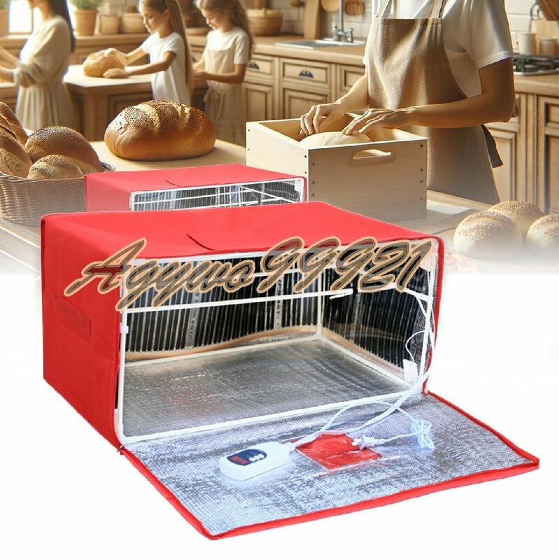 パン発酵ボックス 蓋付きピザ発酵ボックス二重窓 1～24時間のタイミング 取り外し可能なスタンド ヨーグルト ライスワイン用の生地発酵器S