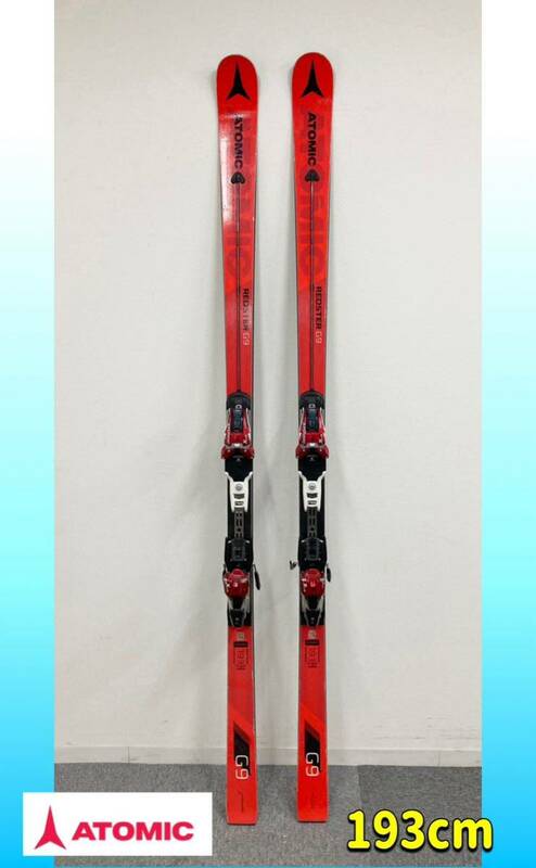 堀②) ATOMIC REDSTER G9 FIS NORM 193cm スキー板 アトミック R30m スキー ゲレンデ ビンディング付 X18 (240108 3棚)