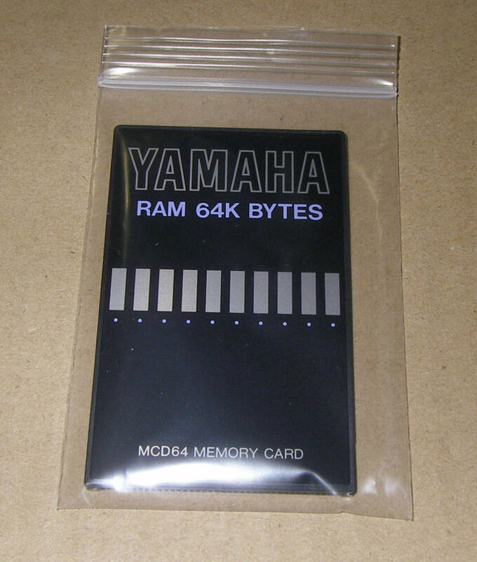 ★YAMAHA MCD64 MEMORY CARD RAM 64K BYTES★OK!!!★MADE in JAPAN★