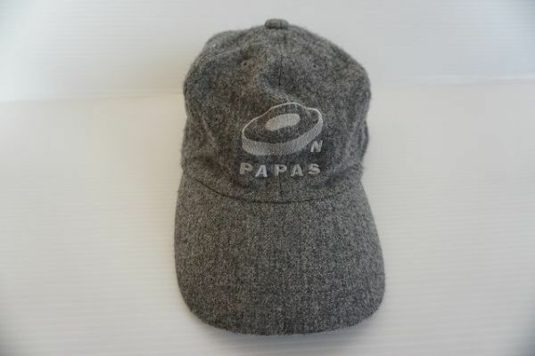 【即決】PAPAS パパス キャップ CAP 帽子 ウール グレー系 日本製【836502】