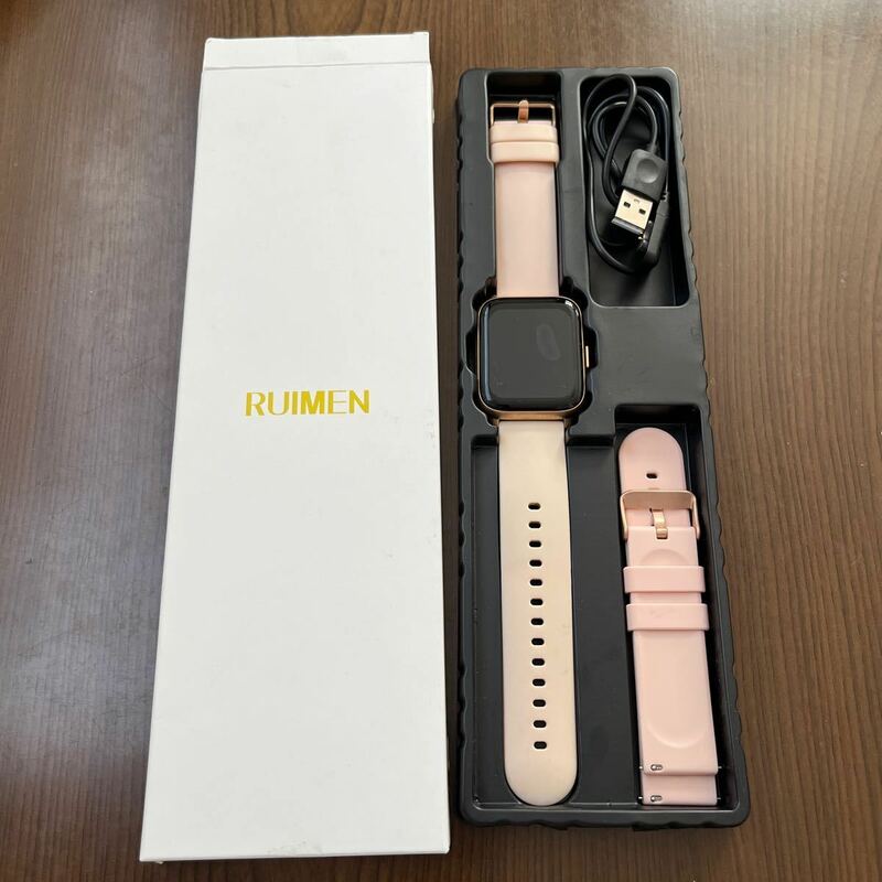 601p0519☆ RUIMEN スマートウォッチ 通話機能付き レディース Smart Watch iPhone アンドロイド対応 女性生理周期管理 歩数計 