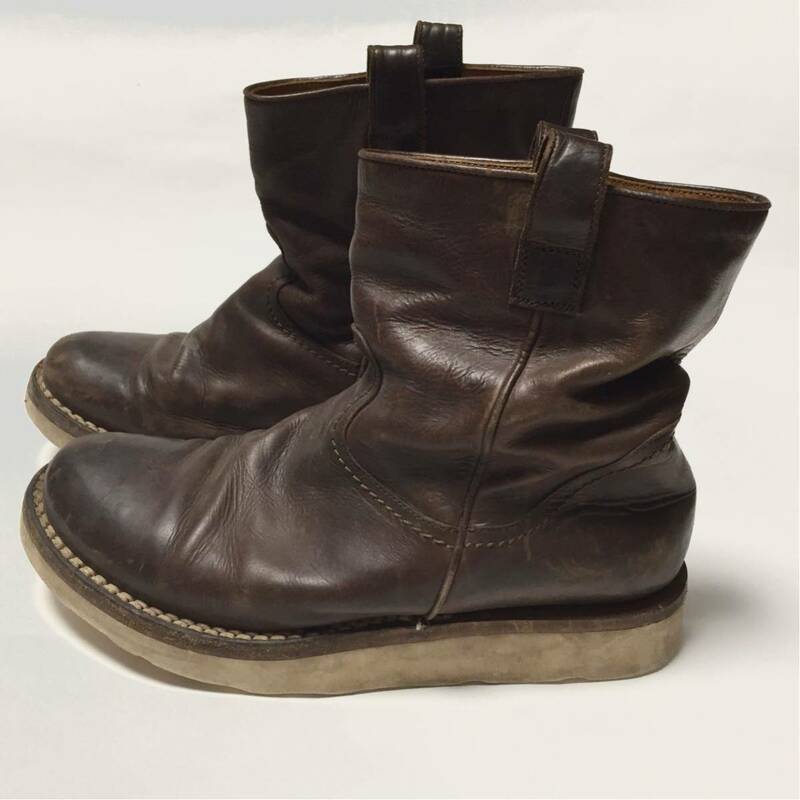 ◆NONNATIVE◆イタリア製 レザー ペコスブーツ ブラウン ノンネイティブ 24cm位 茶色 MORFLEX VIBRAM ビブラムソール boots ITALY