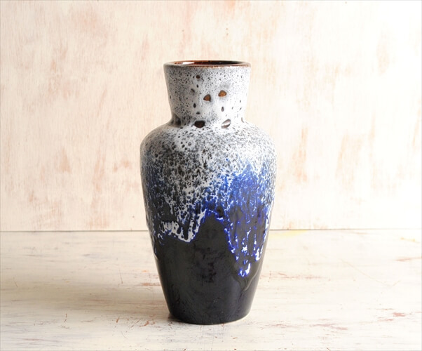 西ドイツ製 ヴィンテージ Scheurich窯 陶器の花瓶 Fat Lava 花器 一輪挿し ミッドセンチュリー期 フラワーベース アンティーク_ig3685