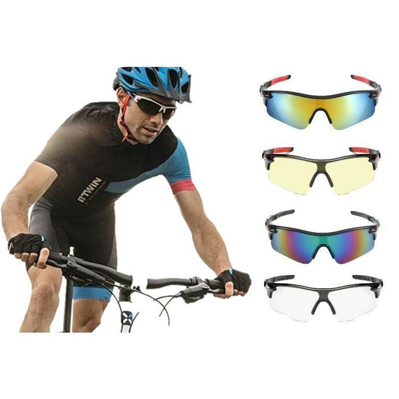 【レッド×イエロー】スポーツサングラス サングラス サイクリング メンズ レディース 紫外線カット UVカット 軽量 ユニセックス