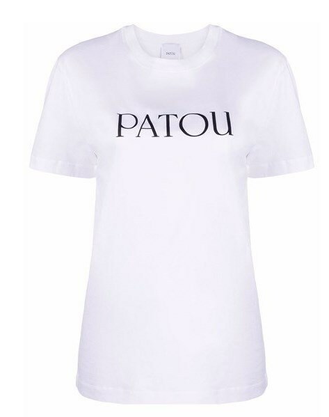 新品 PATOU パトゥ ☆ロゴ Tシャツ コットン 白 S レディース 【送料無料】