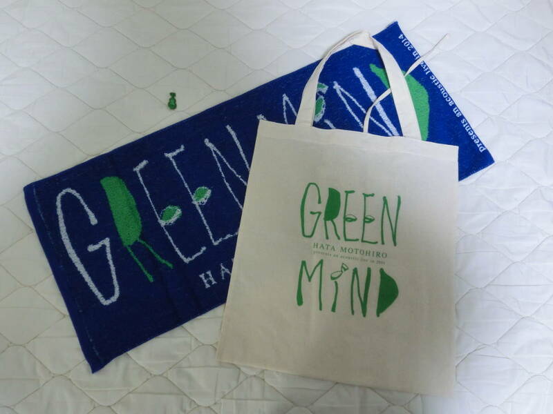 秦基博　GREEN MIND 2014　フェイスタオル・トートバッグ・ピンバッジセット　開封済み未使用品