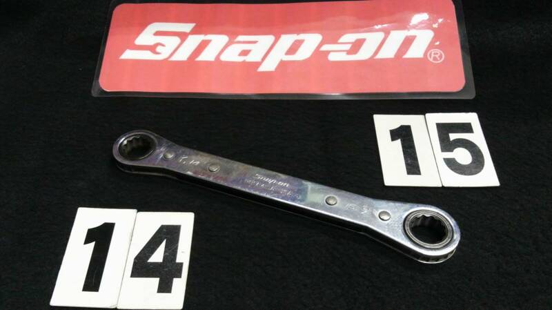 ＜17016＞　Snap-on 　スナップオン　ラチェットレンチ　RBM1415A　USA　イヤーマーク付き