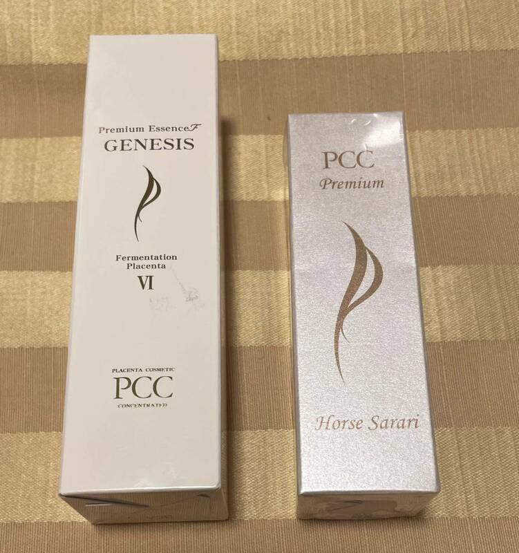 【ピーシーシー】未使用　２点　ＰＣＣ プレミアムエッセンスFⅥ　GENESIS６０ｍｌ プレミアム馬美容オイル３０ｍｌ 定価￥１５，８２０