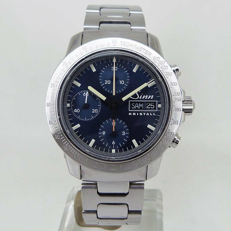 中古ジン【Sinn】 303.KRISTALL 303.クリスタル フルダ クロノグラフ ブルー 世界限定1000本 OH済