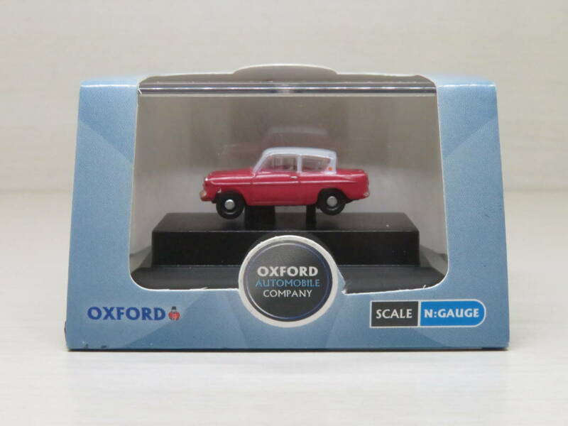 フォード アングリア　 （濃赤／灰白）　Ford Anglia　OXFORD　オックスフォード　1/148