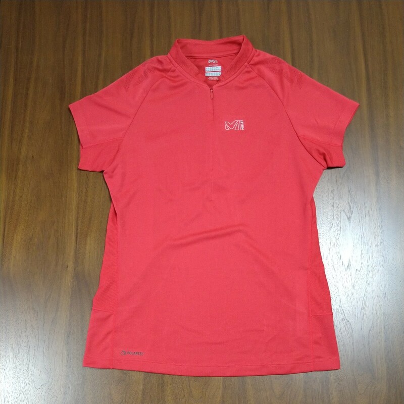 半袖Tシャツ MILLET レディースMサイズ レッドカラー