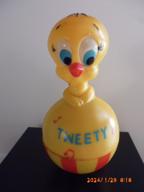ツイーテイ　Tweety Bird １９７６年　ビンテージ　起き上がりこぼし　Roly Poly with Chime
