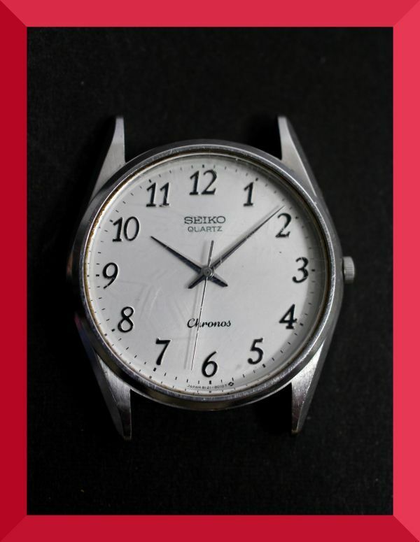 セイコー SEIKO クロノス Chronos クォーツ 3針 8121-8000 男性用 メンズ 腕時計 W881 稼働品