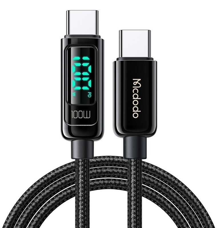 Mcdodo USB-C to USB-Cケーブル 100W PD急速充電 出力スクリーン表示 E-markerチップ 高速データ転送 i-Phone15 ケーブル 亜鉛合金シェル