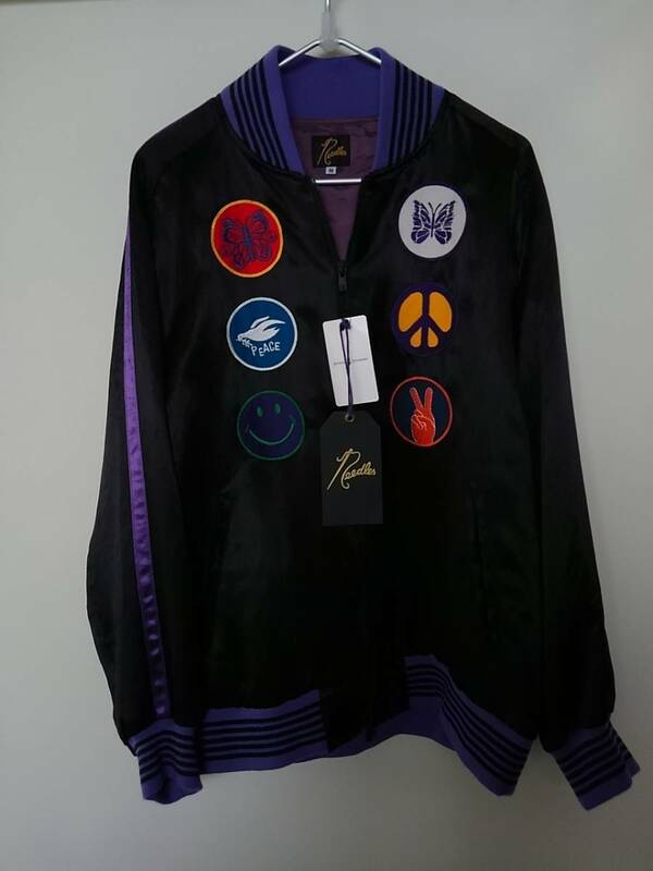  NEEDLES / ニードルス Award Jacket ＊ サテン サイズM 色 ブラック ジャーナルスタンダードタグ付き未使用品 日本製