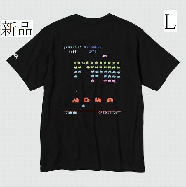 新品 L スペースインベーダー 綿 コットン100％　Tシャツ 半袖 シャツ SPACE　INVADERS MoMA
