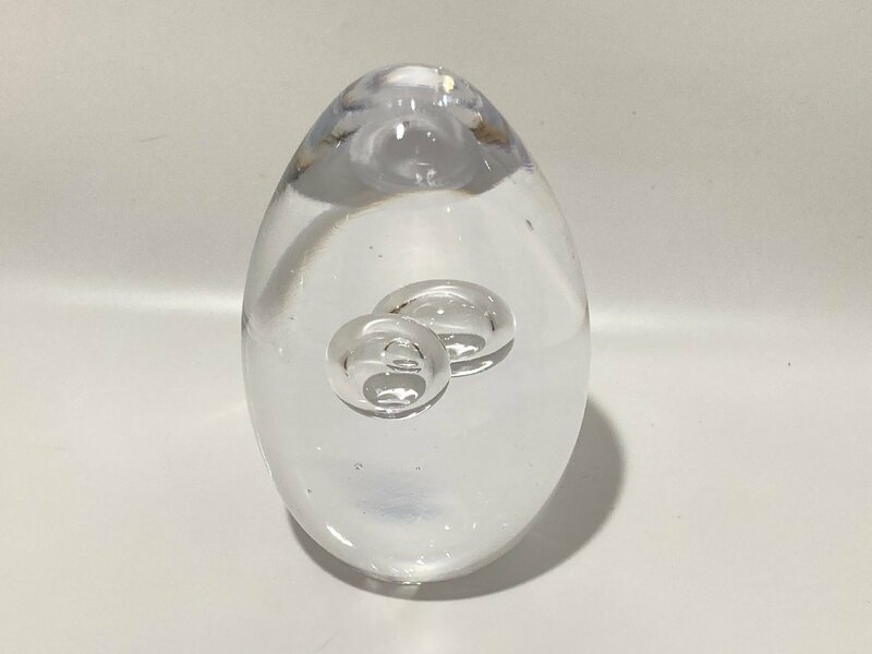 【3k110528】イイノナホ ペーパーウェイト 泡 ガラス インテリア 置き物