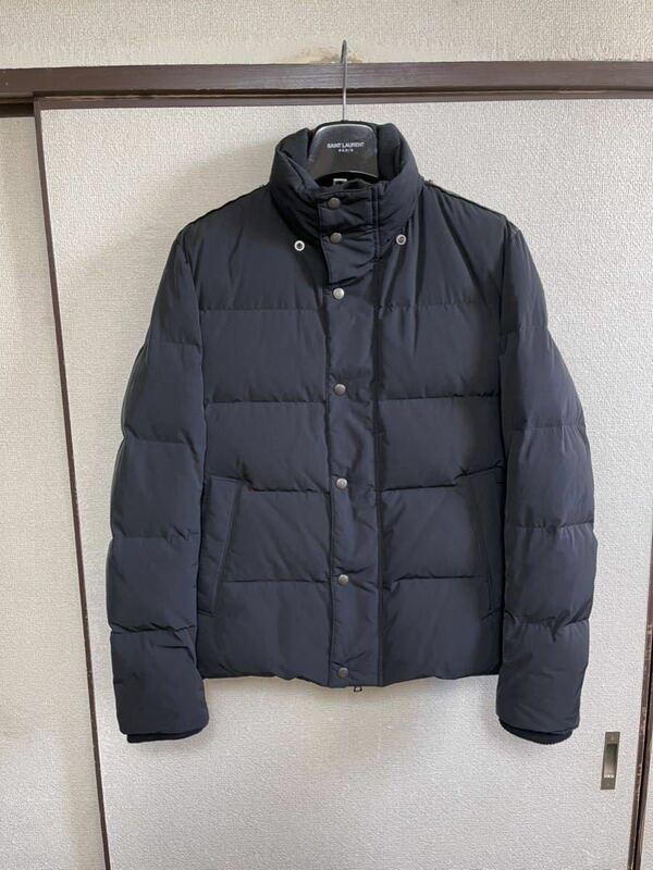 【即決】【良品】 WJK ダブルジェイケイ DOWN JACKET ダウンジャケット 背面レザー切り返し BLACK ブラック 黒色　即決早い者勝ち