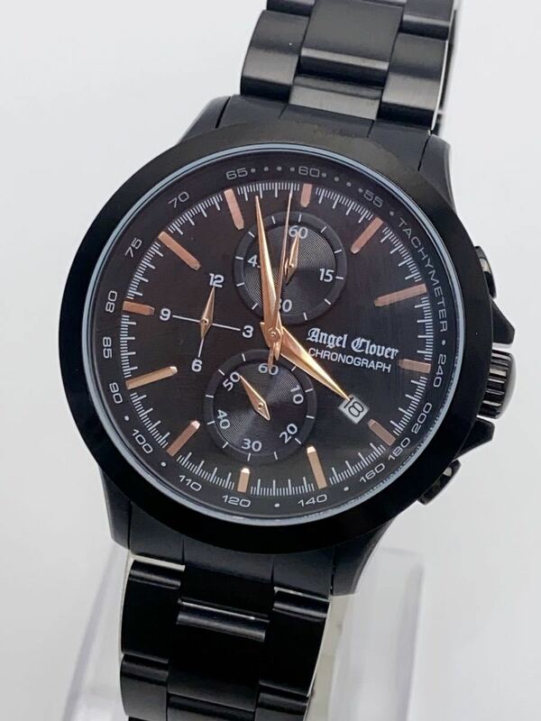 T869 美品 Angel Clover/エンジェル クローバー 腕時計 クォーツ クロノグラフ CHRONOGRAPH BW40 メンズ