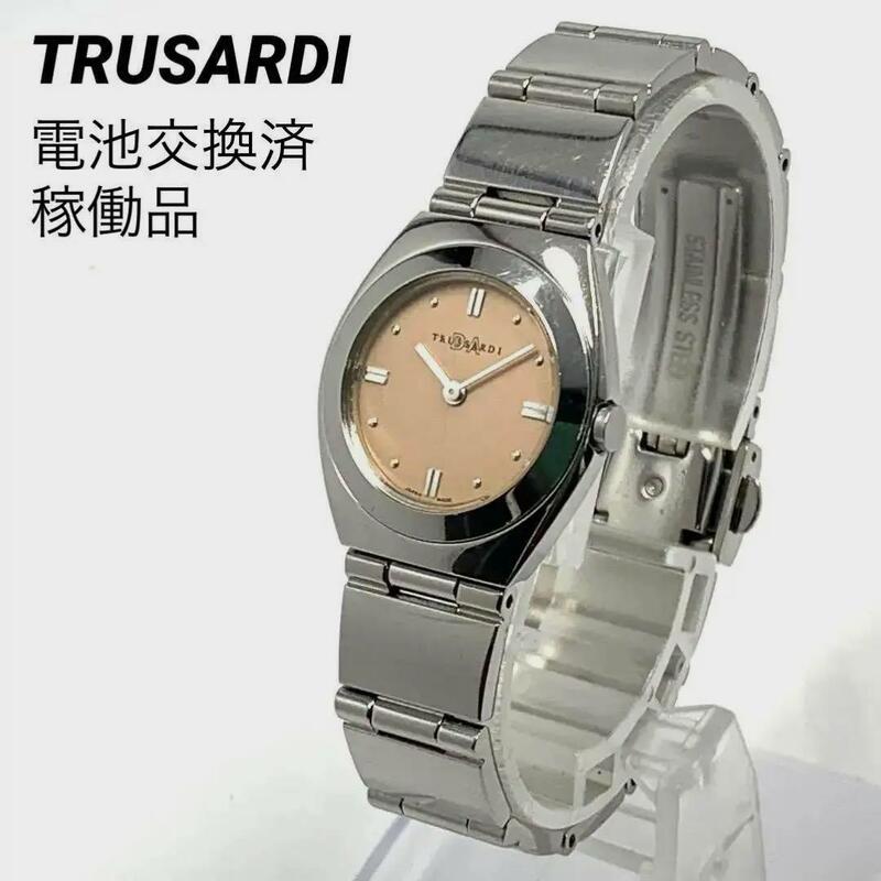 634 TRUSSARDI トラサルディ レディース 腕時計 新品電池交換済 クオーツ式 人気 希少