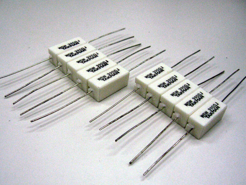 ★☆（管RG010） TAKMAN セメント抵抗 5W 390Ω 10本セット / NOS Wirewound Resistors 10pcs☆★