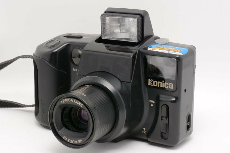 【やや難あり品】KONICA コニカ Z-UP 80 RC ブラック コンパクトフィルムカメラ #3994