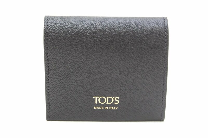 1B453☆トッズ TOD'S☆ レザー 二つ折り財布 コンパクトウォレット 美品 【ニューポーン】