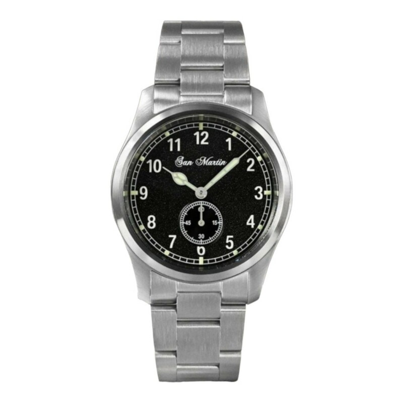新品 SanMartin サンマーティン パイロットウォッチ ミリタリー メンズ腕時計 RONDA クォーツ 37mm