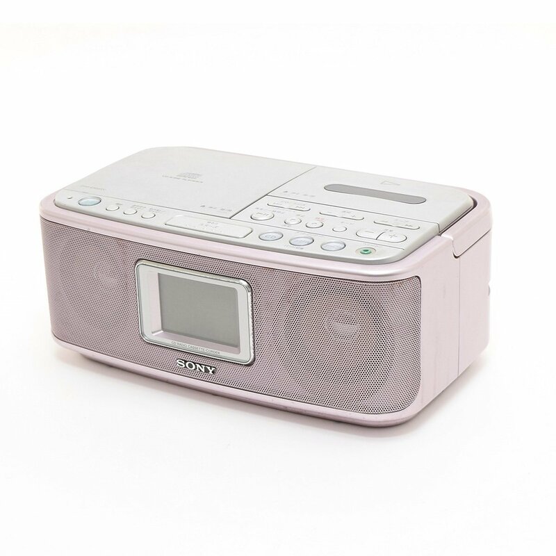 ▽489610 SONY ラジオカセットレコーダー CFD-E500TV 2005年製 CD再生確認 ピンク ソニー