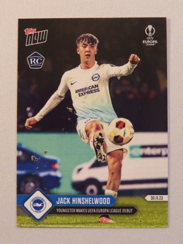 topps now カード ジャック・ヒンシェルウッド Jack Hinshelwood #021 トップスナウ UEL 2023-24 Card ブライトン Brighton Card RC