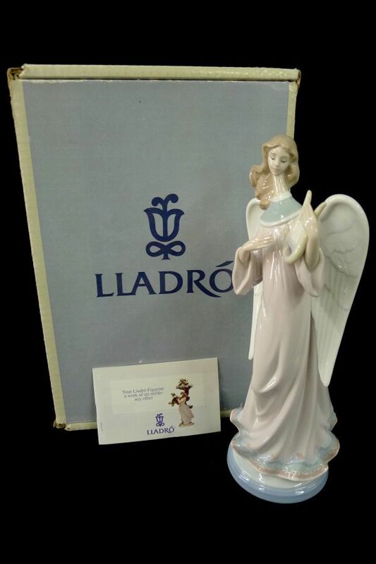 N191 LLADRO ハーブの天使 フィギュリン キャンドルホルダー ポーセリンアート 磁器人形 ろうそく立て 希少美品/100